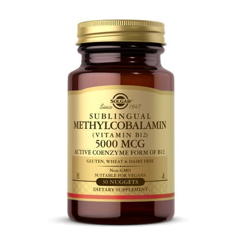 Solgar, Sublingual Methylcobalamin Vitamin B12, 5000 Mcg, 30 Nuggets Solgar