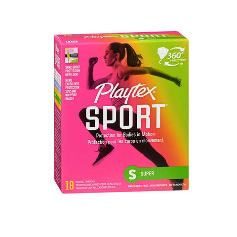 Playtex, Sport Plastic Applicator Tampons Super, 18 Count Playtex