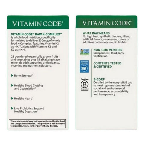 Garden of Life, Vitamin code, Raw K-Complex 60 vcaps Garden of Life