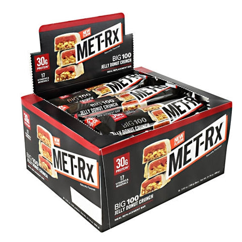 Met-Rx, Big 100 Bar Colossal Jolly Donut Crunch, 9 Count Met-Rx