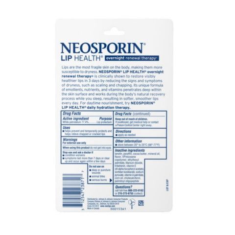 Neosporin, Lip Health Overnight Renewal Therapy, 0.27 Oz Neosporin