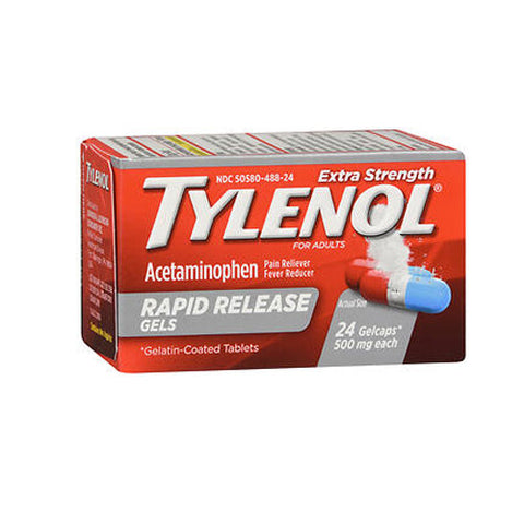 Tylenol, Extra Strength Acetaminophen Rapid Release Gelcaps, 500 Mg, 24 Caps Tylenol