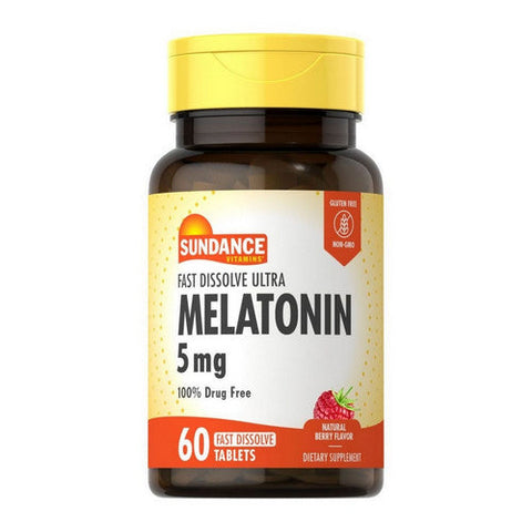 Melatonin Fast Dissolve Ultra Natural Berry Flavor 60 Tabs by Sundance