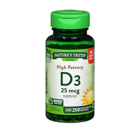 High Potency Vitamin D3 250 Softgels by Nature's Truth