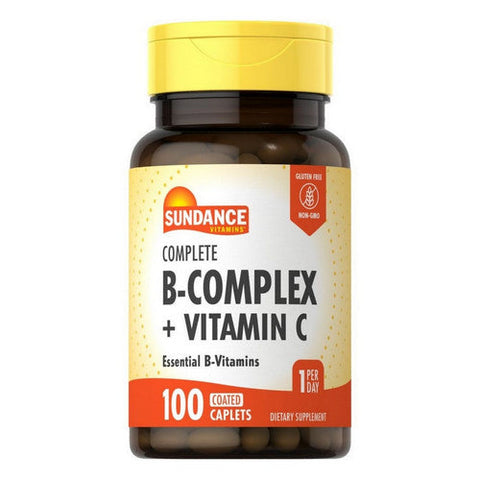 Sundance, Complete B-Complex Plus Vitamin C Coated Caplets, 100 Tabs Sundance
