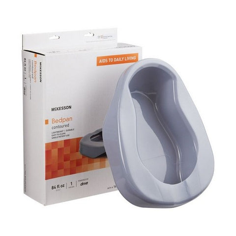 McKesson, Bedpan Contoured Gray, 1 Each (84 Oz)
