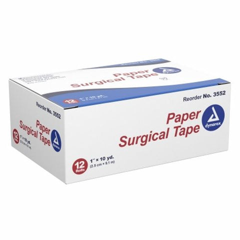 Dynarex, Medical Tape White 1 Inch X 10 Yard Paper NonSterile, Case Of 12 Dynarex