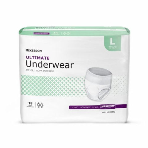 Unisex Adult Absorbent Underwear Case of 72 by McKesson