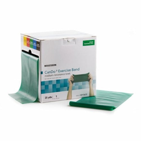 McKesson, Exercise Resistance Band Green 5 Inch X 25 Yard Medium Resistance 169-5633, 5 Inch x 25 Yard McKesson