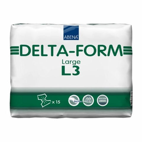 Abena, Unisex Adult Incontinence Brief Abena  Delta-Form Tab Closure Large Disposable Heavy Absorbency, Count of 20 Abena