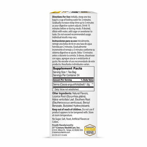 21st Century, Herbal Slimming Tea Honey Lemon, 24 Bags