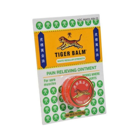 Tiger Balm, Pain Relieving Ointment White Regular Strength, 0.14 Oz Tiger Balm