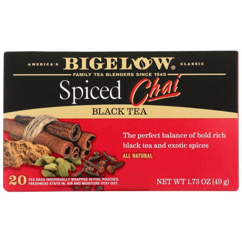 Spiced Chai Black Tea 20 Bags (Case of 6) by Bigelow