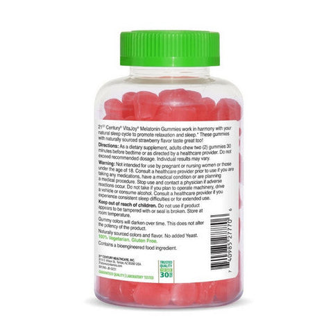 21st Century, Vitajoy Melatonin Multi Strawberry, 5 Mg, 120 Gummies