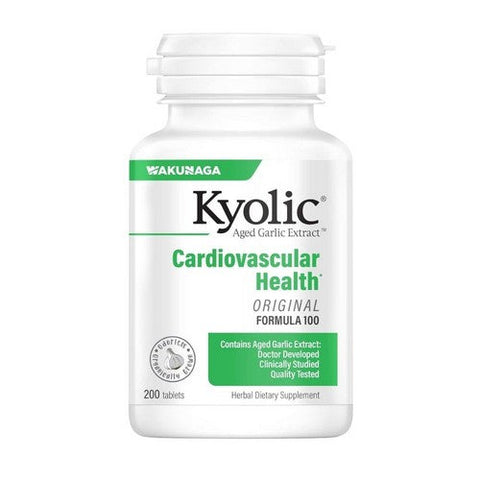 Kyolic, Aged Garlic Extract Cardiovascular Health Original Formula 100, YEAST FREE #103, 200 TAB Kyolic