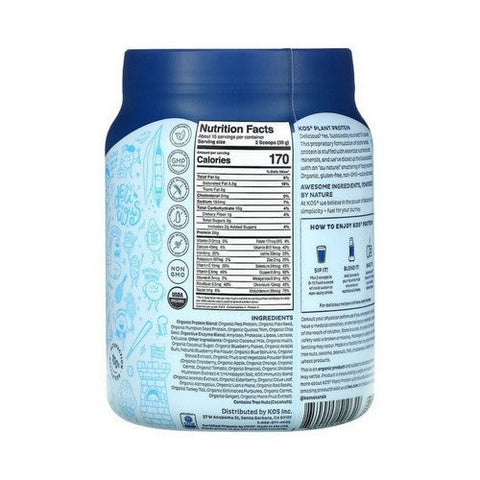 Kos, Organic Superfood Protein Powder Blueberry Muffin, 20.6 Oz Kos