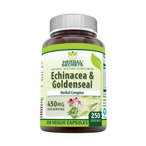 Amazing Nutrition, Herbal Secrets Echinacea & Goldenseal Root, 450 mg, 250 VegCaps Amazing Nutrition