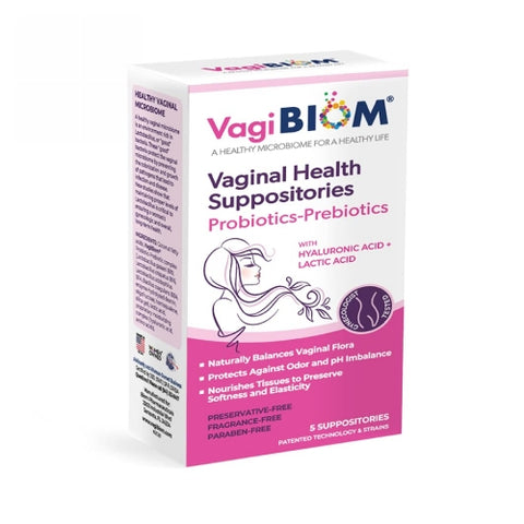 Biom Probiotics, VagiBiom Pro Prebiotic with Hyaluronic Acid, 5 Count Biom Probiotics