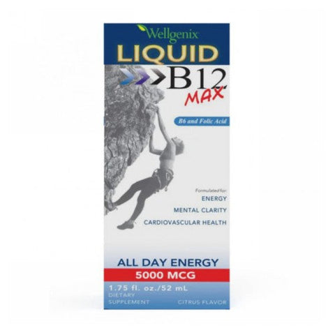 Wellgenix Health, BioAvailable B12 Max, 5000 mcg, 1.75 Oz Wellgenix Health