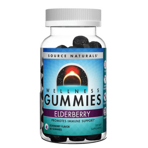 Wellness Gummies Elderberry 60 Gummies by Source Naturals