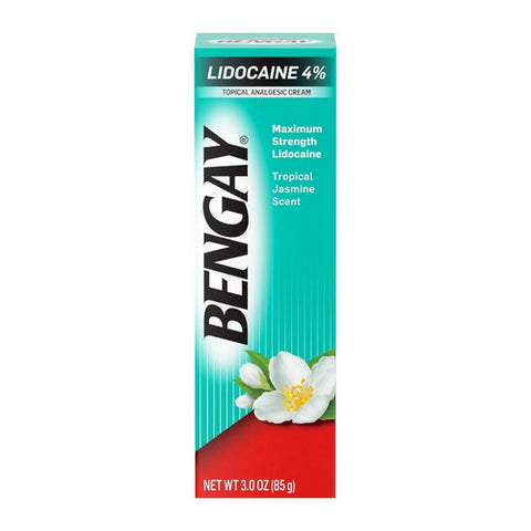 Lidocaine 4% Topical Analgesic Cream Tropical Jasmine 3 Oz by Bengay