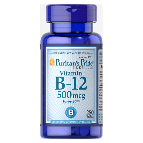 Puritan's Pride, Vitamin B-12 500 mcg, 250 Tablets Puritan's Pride