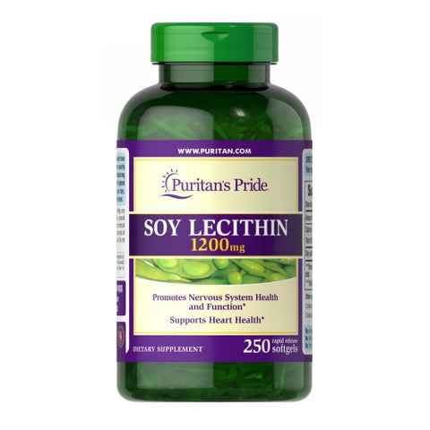 Puritan's Pride, Soy Lecithin, 1200 mg, 250 Rapid Release Softgels Puritan's Pride