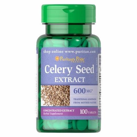 Puritan's Pride, Celery Seed, 600 mg, 100 Tablets Puritan's Pride
