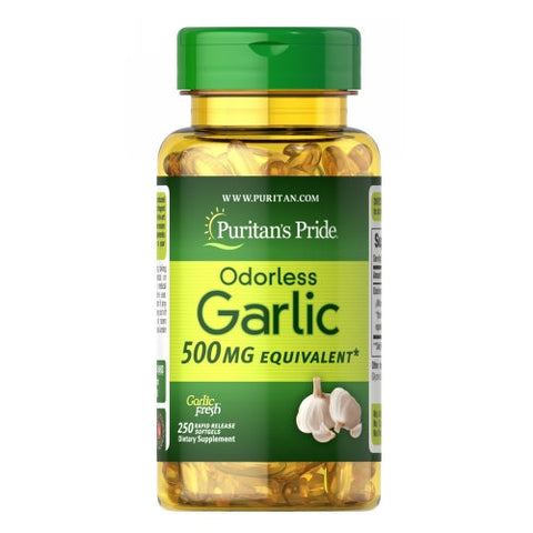Puritan's Pride, Odorless Garlic, 500 mg, 250 Rapid Release Softgels Puritan's Pride