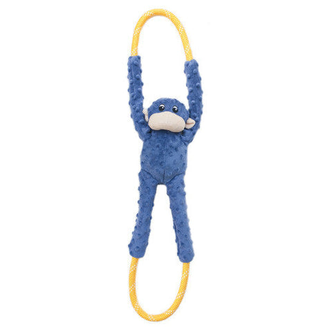 ZippyPaws, ZippyPaws RopeTugz Dog Toy, Monkey, Blue, 1 Each/Large