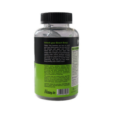 Fitday, Fitday Slim Gummies, Litchi Flavour 30 Chewable Gummies Fitday