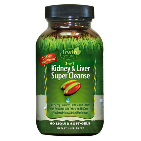 2-In-1 Kidney And Liver Super Cleanse 60 Softgels by Irwin Naturals