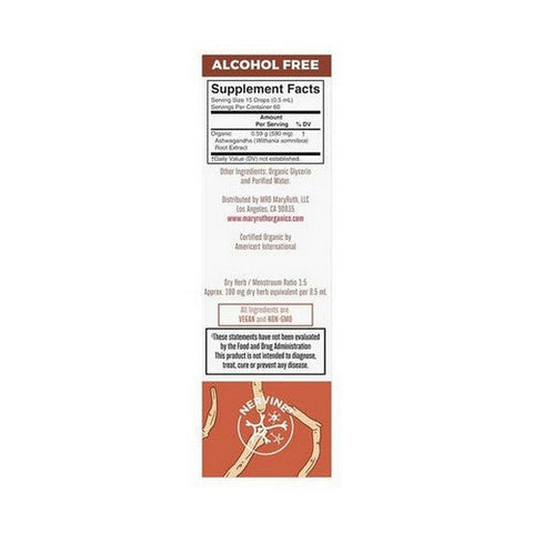 MaryRuth's, Organic Ashwagandha Root Liquid Drops, 1 Oz MaryRuth's