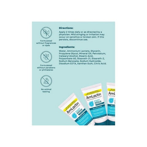 Amlactin, Foot Repair 15% Lactic Acid Foot Cream, 3 Oz Amlactin