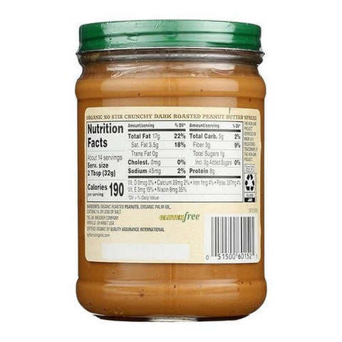 Santa Cruz, Organic Peanut Butter Dark Crunchy, 16 Oz(Case of 12)