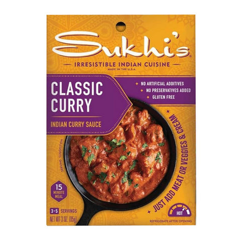 Curry Classic Sauce 3 Oz(Case Of 6) by Sukhis