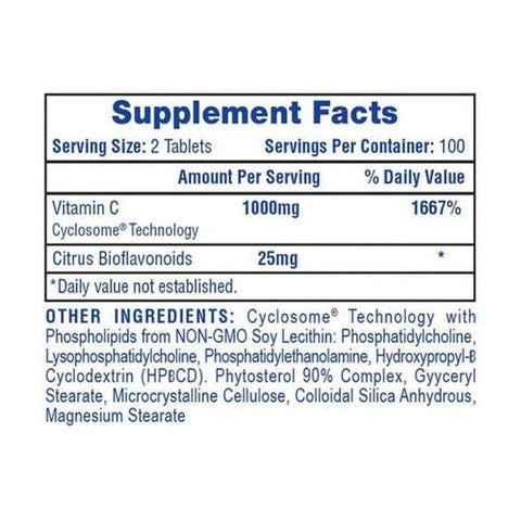 HI-TECH PHARMACEUTICALS, Vitamin C, 1000 Mg, 200 Tablets