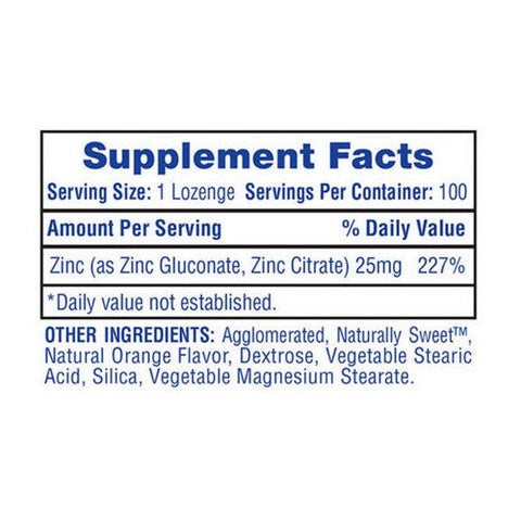 HI-TECH PHARMACEUTICALS, Zinc Lonzenges, 100 Tablets