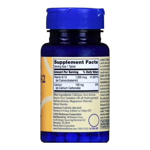 Foster And Thrive, Vitamin B-12 Prolonged Release, 1000 Mcg, 60 Tabs Foster And Thrive