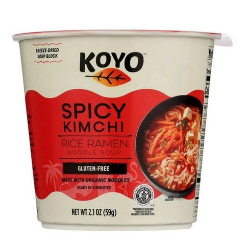 Koyo, Organic Spicy Kimchi Rice Ramen Noodle Soup, 2.1 Oz (Case Of 6) Koyo