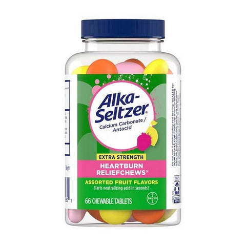 Extra Strength Heartburn Reliefchews Assorted Fruit 66 Count (Case Of 3) by Alka-Seltzer
