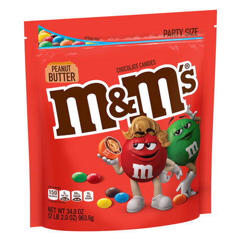 Peanut Butter Chocolate Candies Party Size 34 Oz (Case Of 6) by M&M