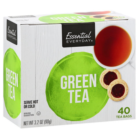 Green Tea Bags 40 Count (Case Of 12) by Essential Everyday
