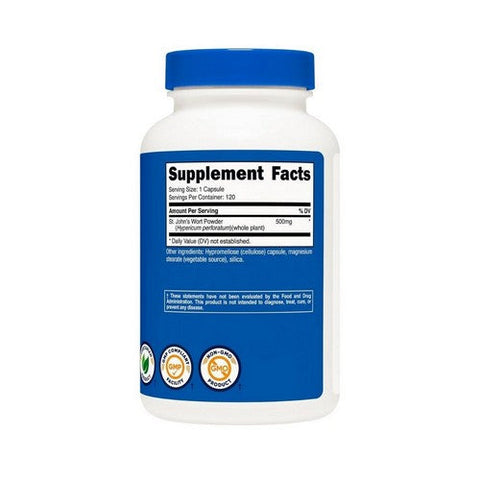 Nutricost, St Johns Wort Capsules, 500 Mg, 120 Count Nutricost