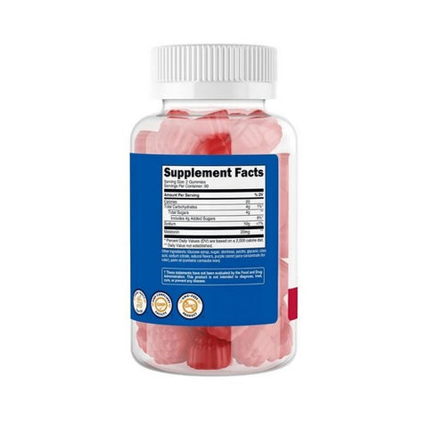 Nutricost, Melatonin Gummies Strawberry, 20 Mg, 180 Count