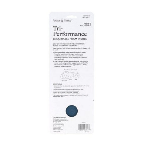 Foster And Thrive, Tri Performance Insert Men, 1 Count