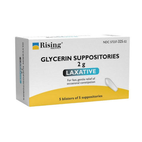 Rising Pharmaceuticals, Glycerin Suppositories Laxative, 25 Count Rising Pharmaceuticals