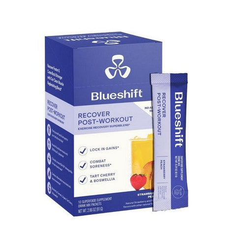 Blueshift Nutrition, Recover Strawberry Peach Drink Mix, 10 Count Blueshift Nutrition