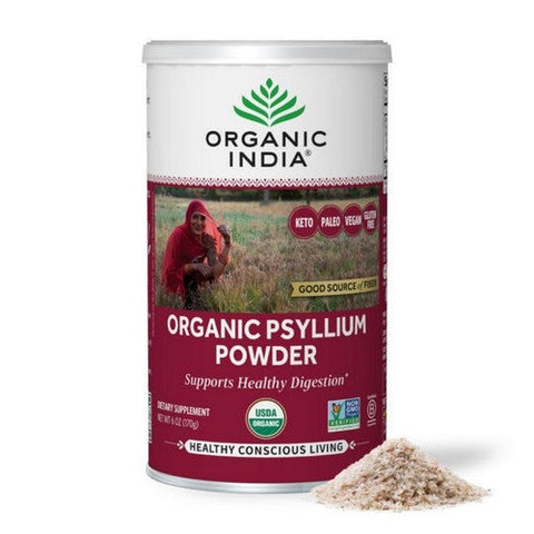 Organic India, Organic Psyllium Powder, 6 Oz Organic India