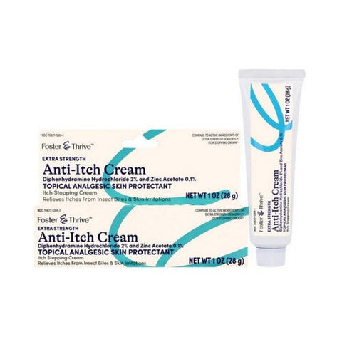 Foster And Thrive, Extra Strength Anti-Itch Diphenhydramine HCl Cream, 1 Oz